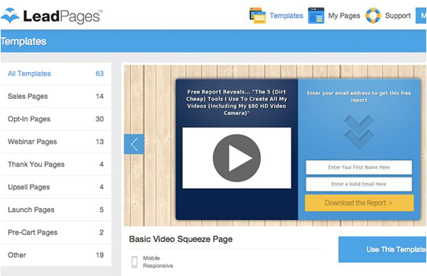LeadPages Dashboard